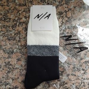 N/A mid calf color block socks